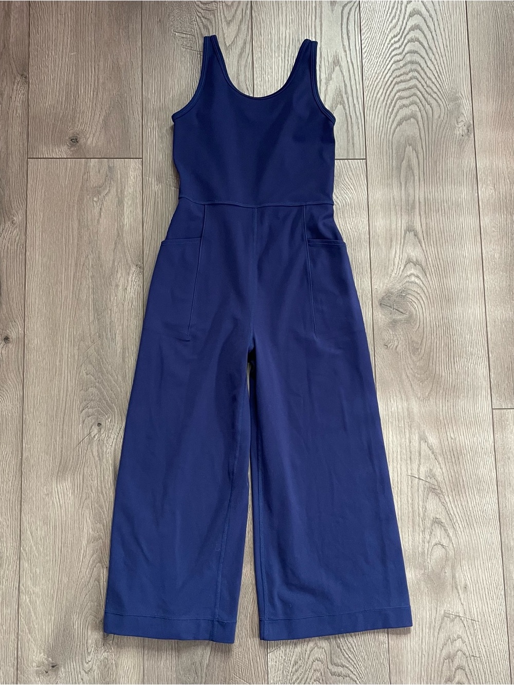Athleta Girl x Simone Biles Size Small / 7 Navy Blue Wide Leg Jumpsuit - Picture 2 of 10